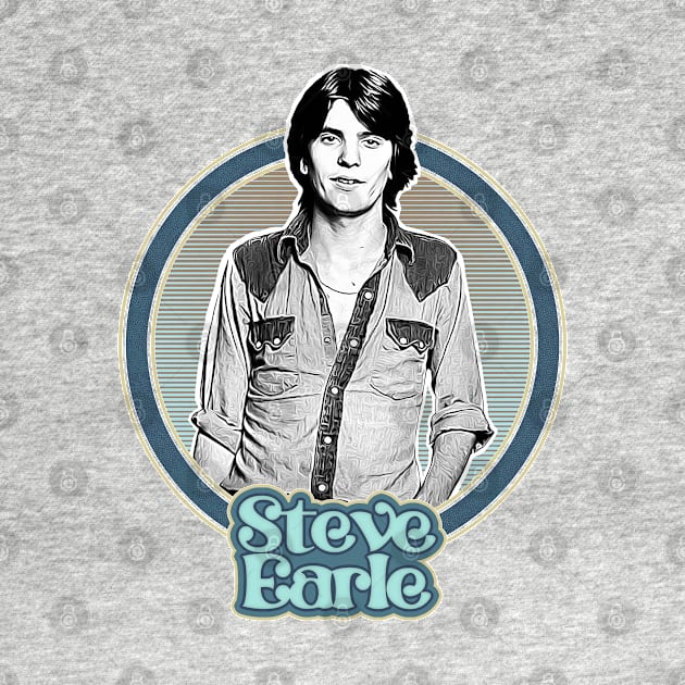 Steve Earle // Outlaw Country Retro Fan Design by DankFutura